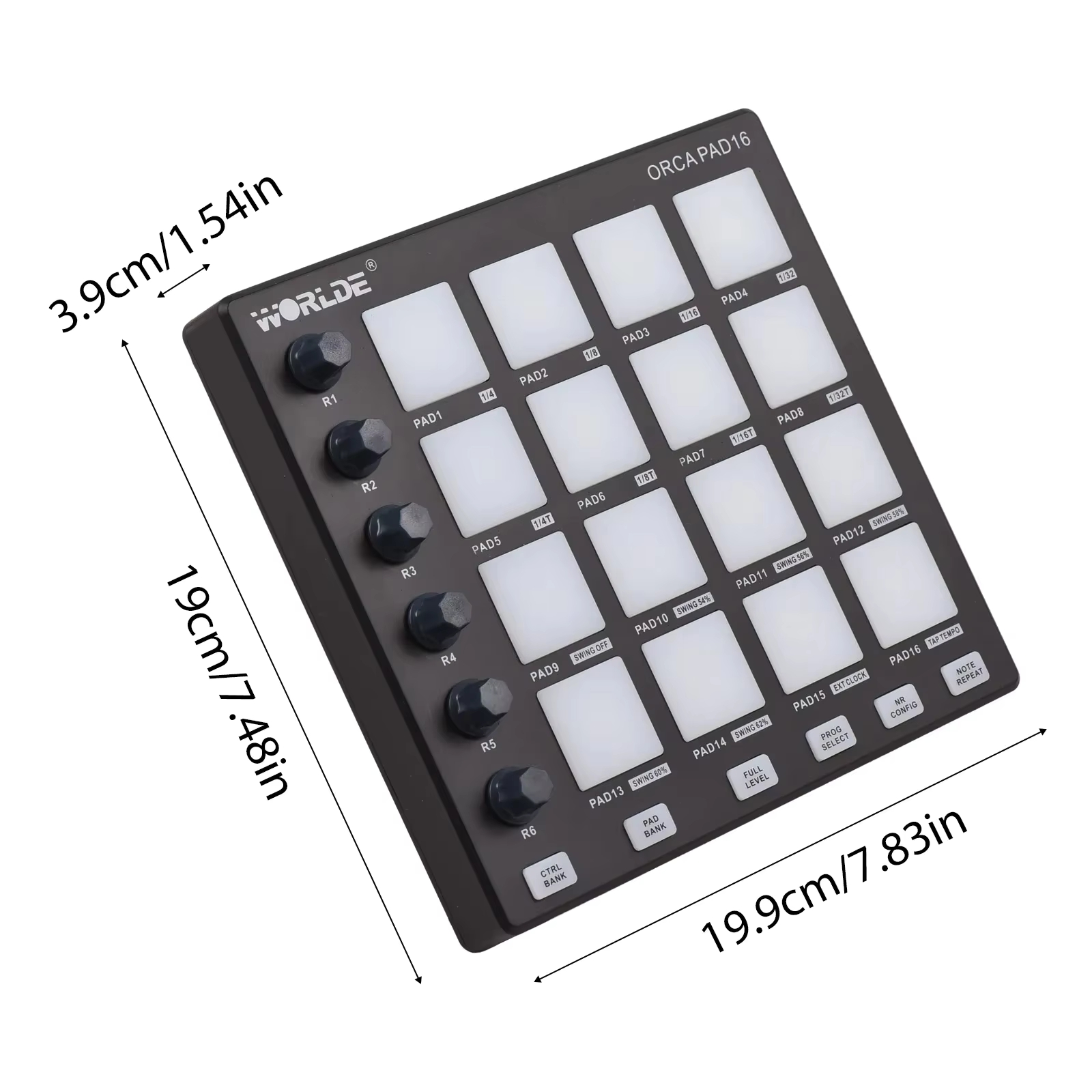 WORLDE ORCA PAD16 MIDI Control - огляд і ціна Midi Controller Pad