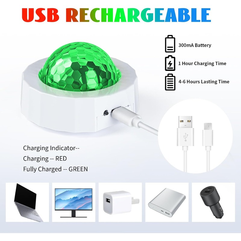 Car Disco Ball Rechargeable Ba - огляд і ціна Audio Music Dj