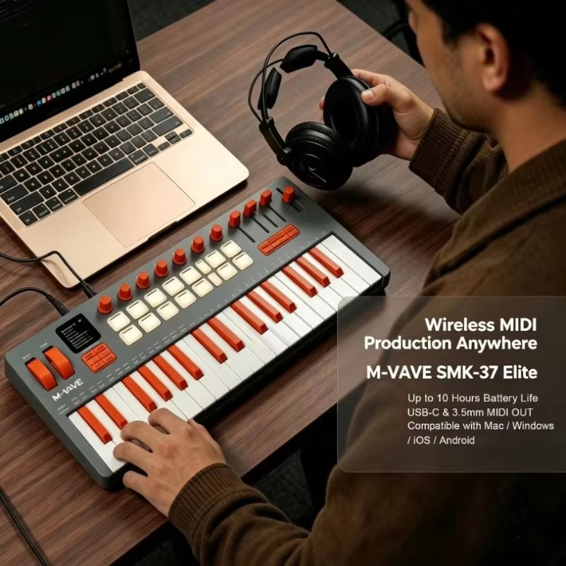 M-VAVE SMK-37 Elite MIDI Keybo - огляд і ціна Midi Controller Pad